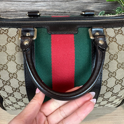 Gucci Original GG Boston Vintage Web Dark Brown