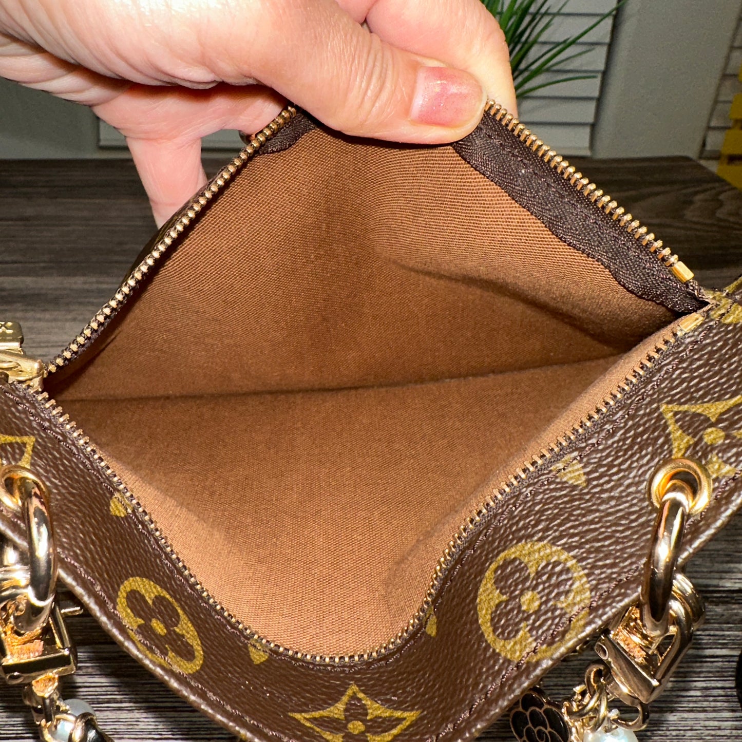 Louis Vuitton Randonnee Pouch Converted to Crossbody Clutch