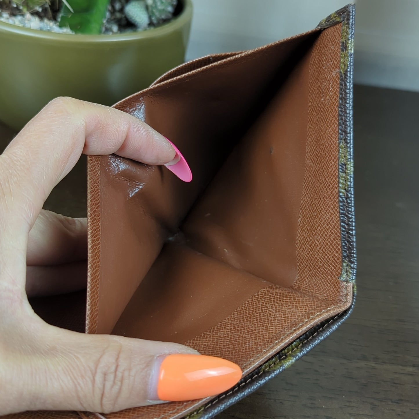 Elise Monogram Tri-Fold Wallet