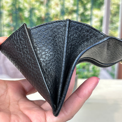 Gucci Junco Black Leather Folio Long Wallet