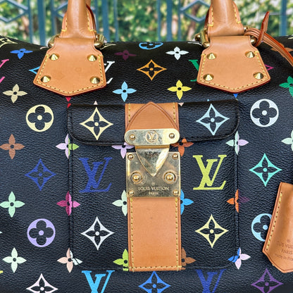 Louis Vuitton Murakami Black Multicolor Speedy 30