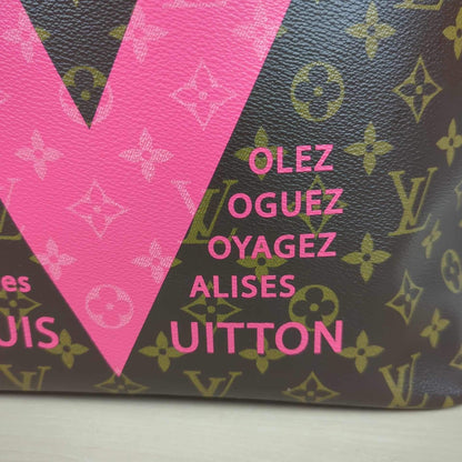 Louis Vuitton Limited Edition Grenade Pink V Neverfull MM