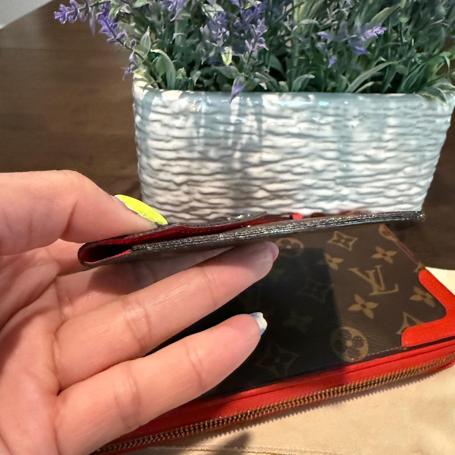 Daily Organizer Clutch Wallet in Cherry Red