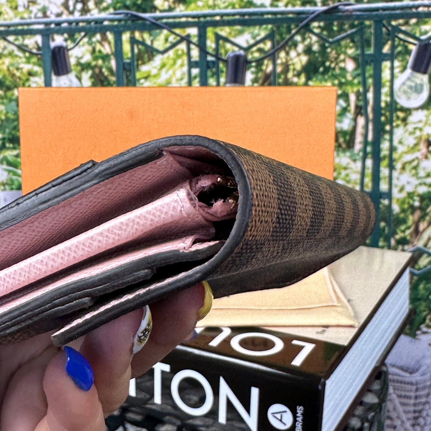 Louis Vuitton Damier Sarah Wallet Rose Ballerine