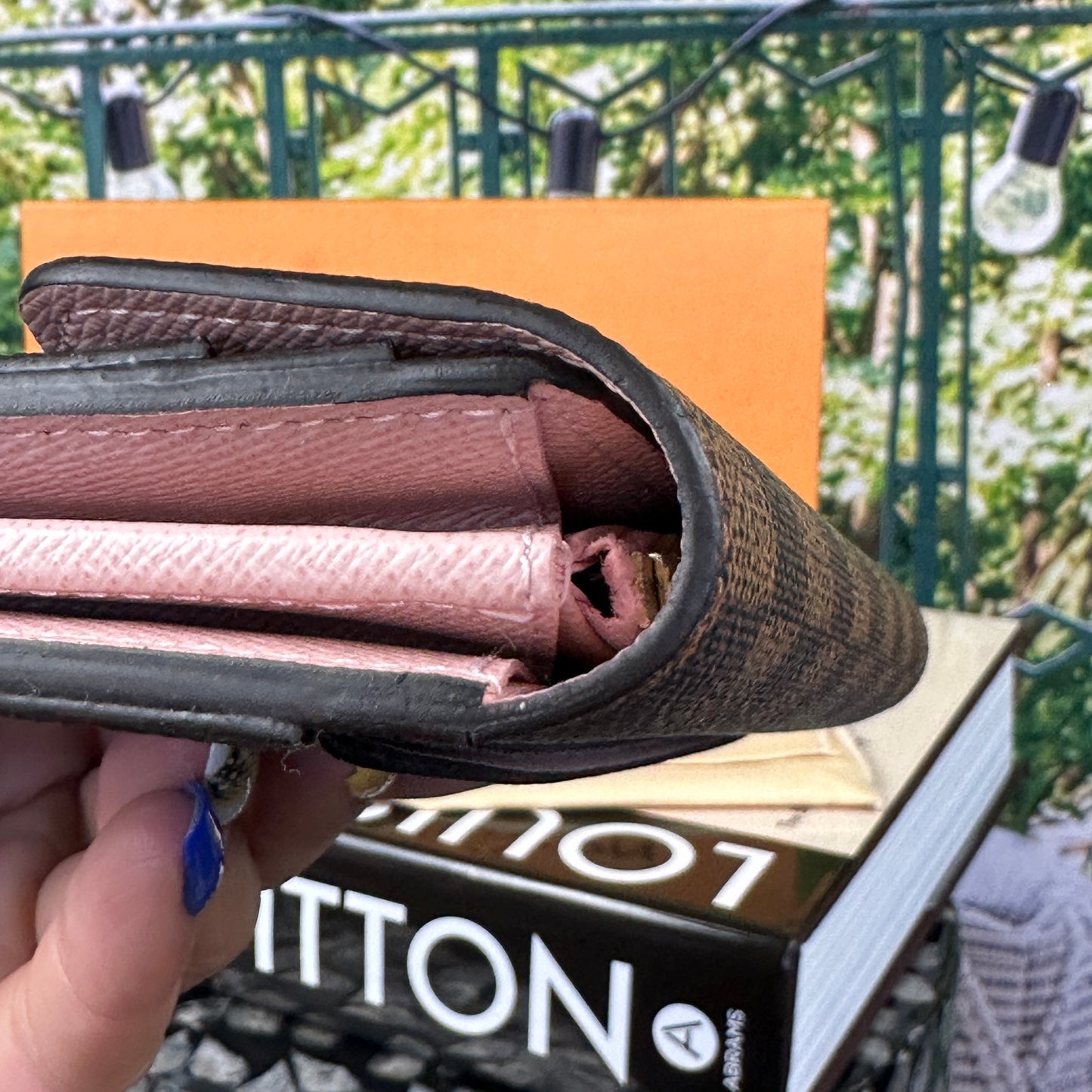 Louis Vuitton Damier Sarah Wallet Rose Ballerine