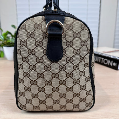 Gucci Original Boston Web  Black Leather