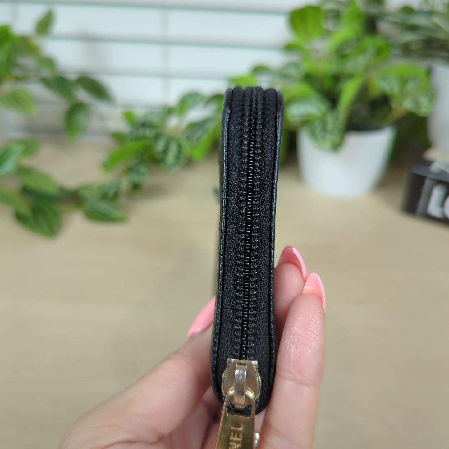 Chanel Caviar Timeless CC Zipped Wallet Black