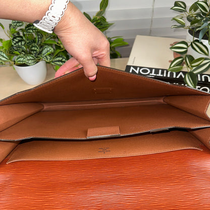 Louis Vuitton Brown Epi Serviette Conseiller Briefcase