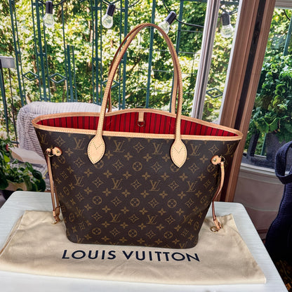 Louis Vuitton Monogram Neverfull MM Cerise