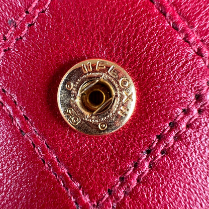Chanel Red CC Wild Stitch Leather Card Holder