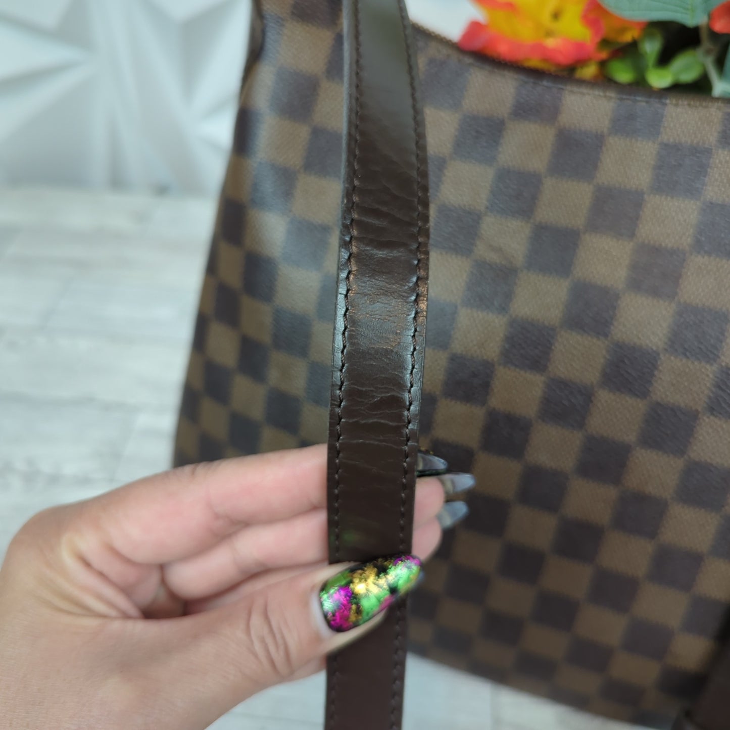 Louis Vuitton Damier Ebene Bloomsbury PM Crossbody Bag