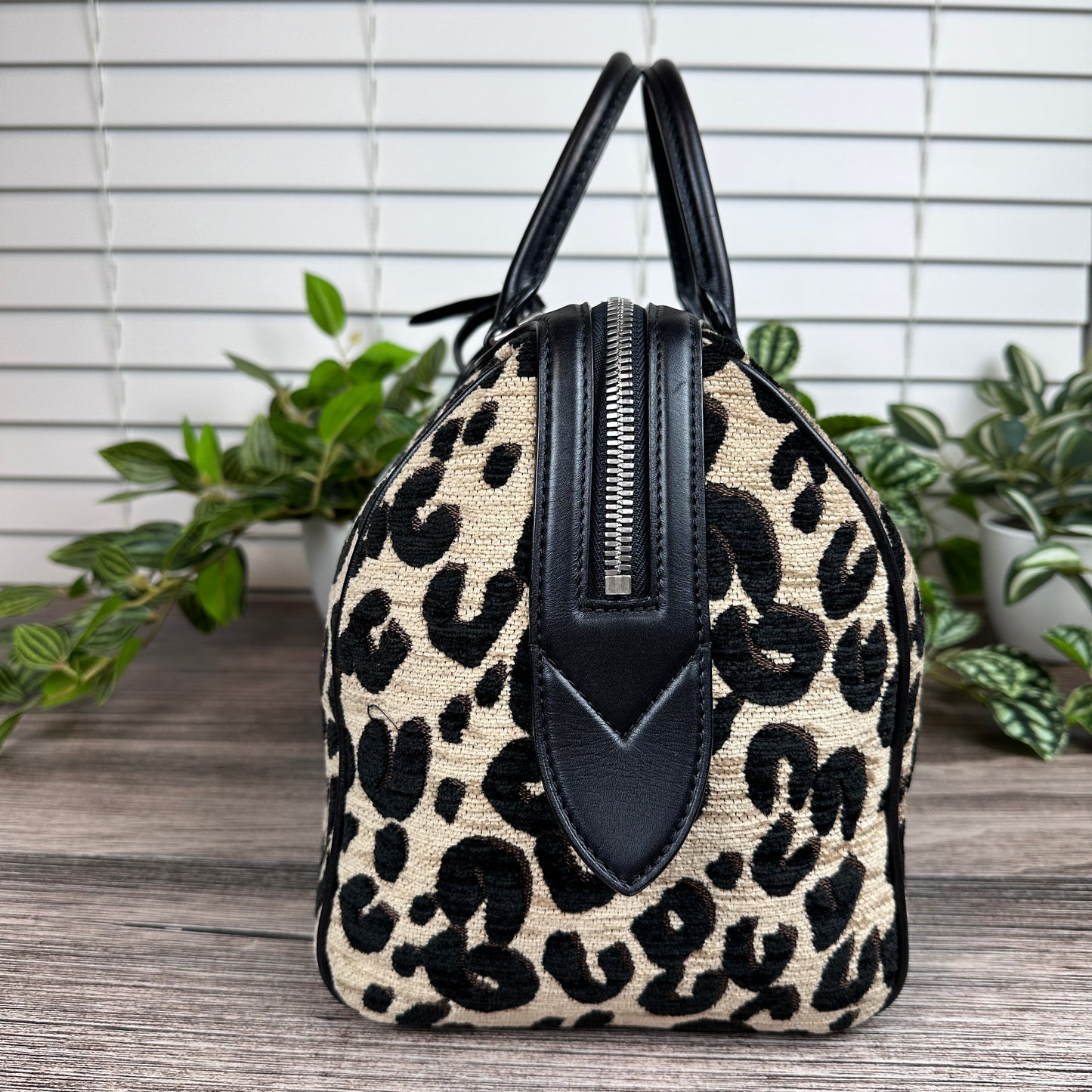 Louis Vuitton Limited Edition Stephen Sprouse Jacquard Velvet Leopard Print Speedy