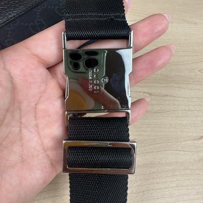 Gucci GG Web Buckle Belt Bag Black