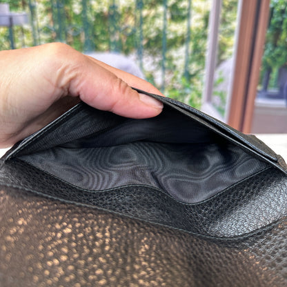 Gucci Junco Black Leather Folio Long Wallet