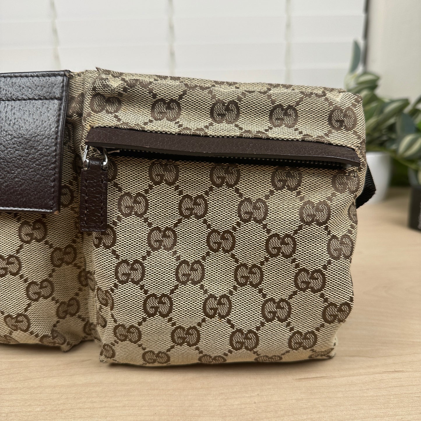Gucci GG Original Canvas Belt Bag Dark brown