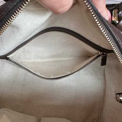 Gucci Original GG Small Boston Vintage Web Dark Brown