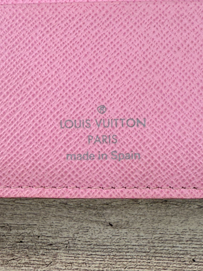 Louis Vuitton Insolite Clutch Wallet White Multicolor Litchi Pink