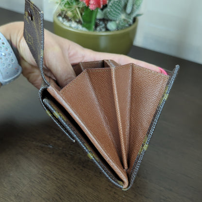 Elise Monogram Tri-Fold Wallet