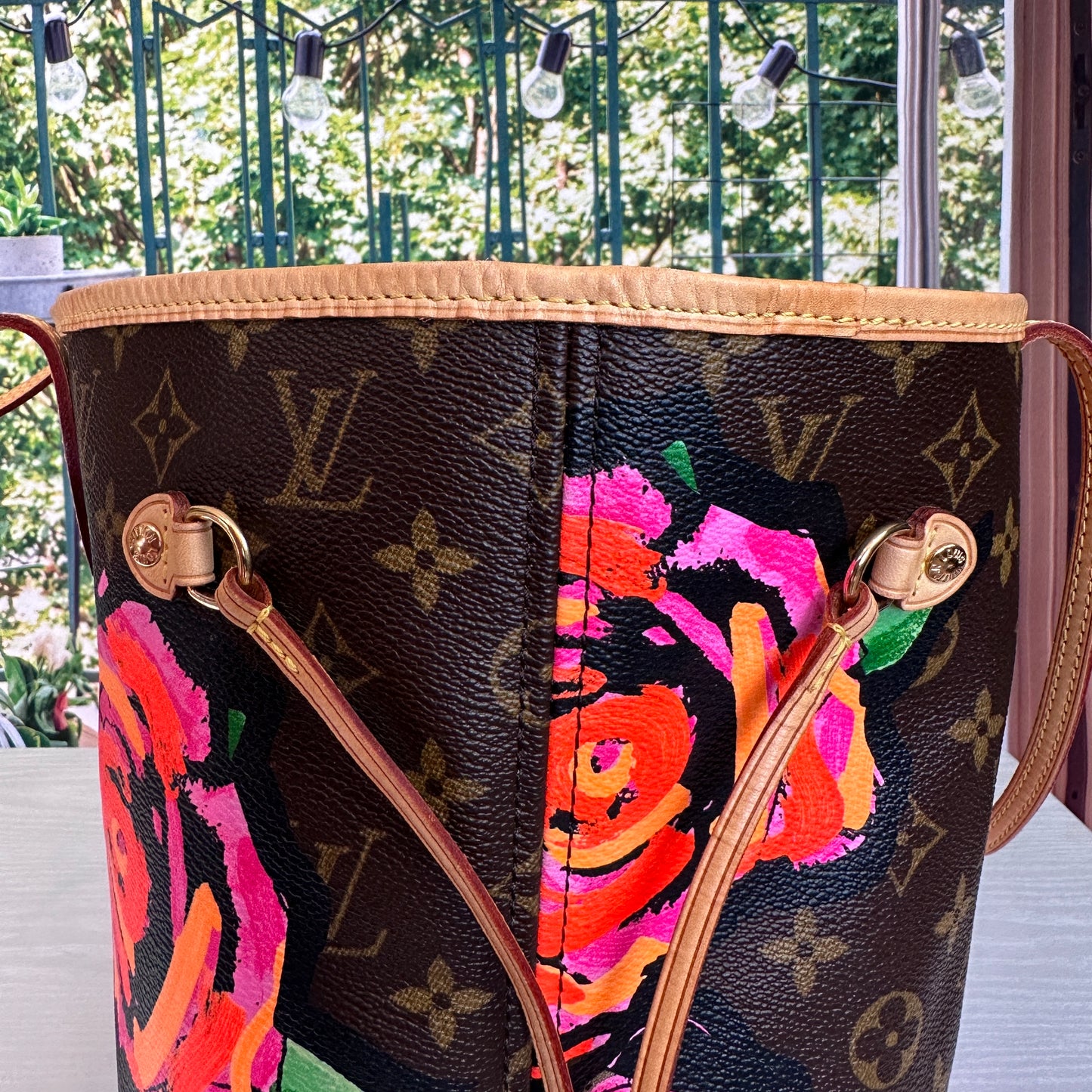 Louis Vuitton Limited Edition Stephen Sprouse Monogram Roses Neverfull MM