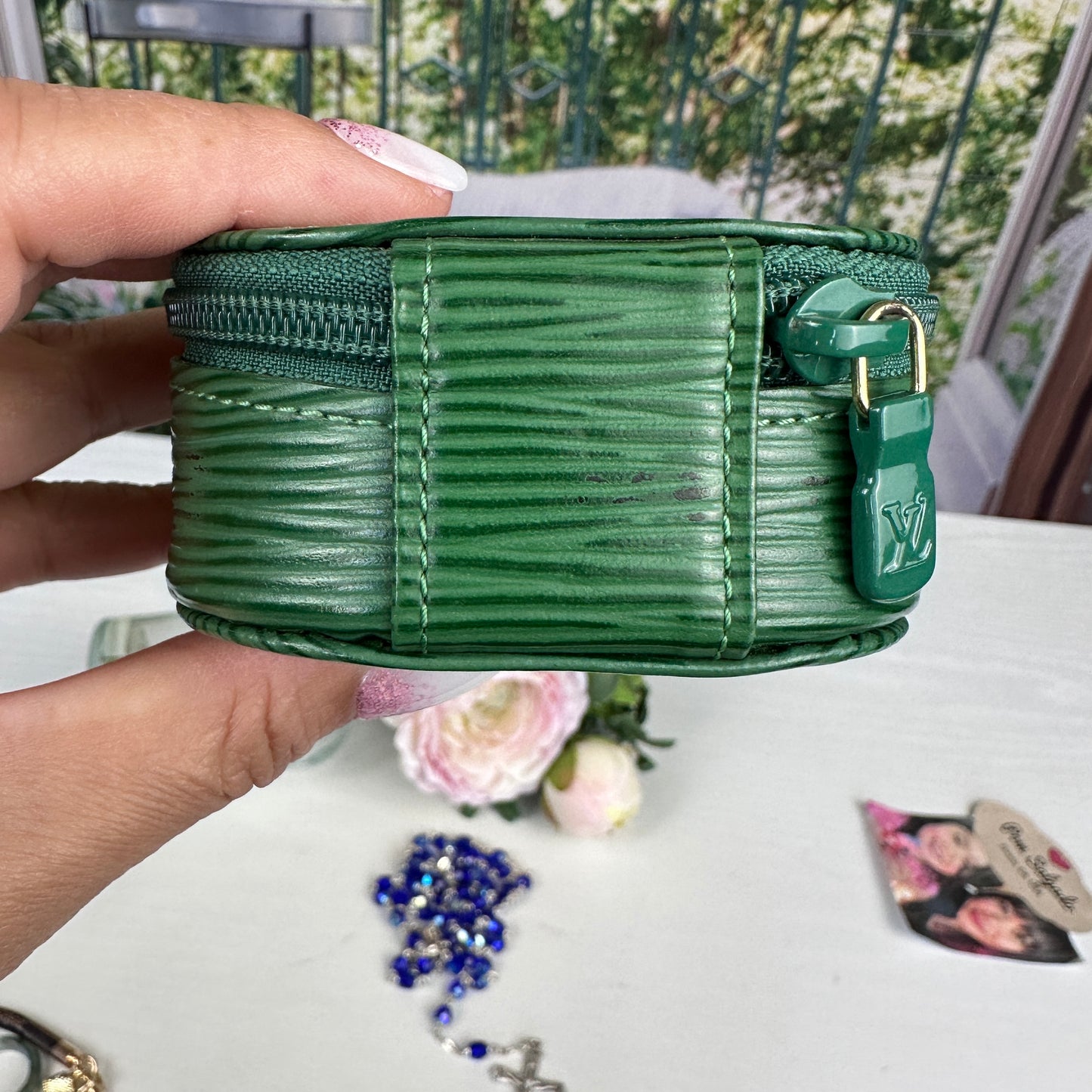 Louis Vuitton Jewelry Hard Case in Green Epi Leather