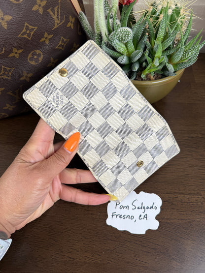 6-Ring Key Holder in Damier Azur