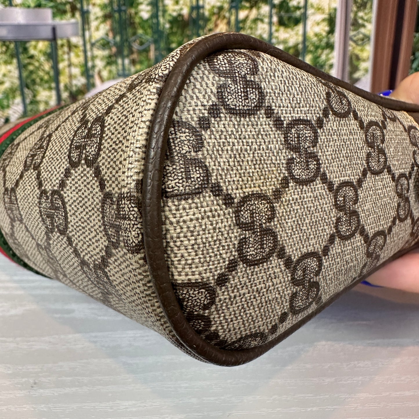 Gucci Vintage GG Web Sherry Line Clutch Bag