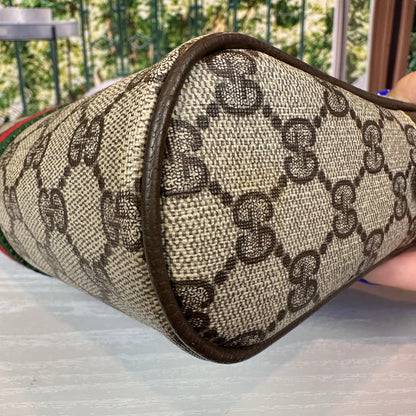 Gucci Vintage GG Web Sherry Line Clutch Bag
