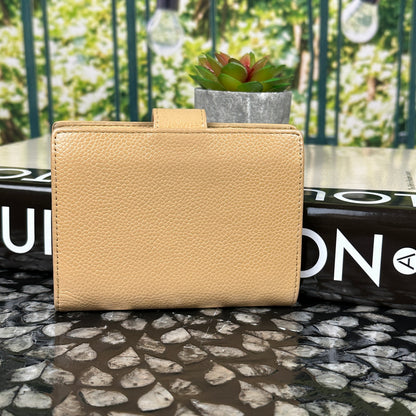 Chanel Tan Caviar Leather CC Compact Bifold Wallet
