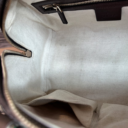 Gucci Original GG Small Boston Vintage Web Dark Brown