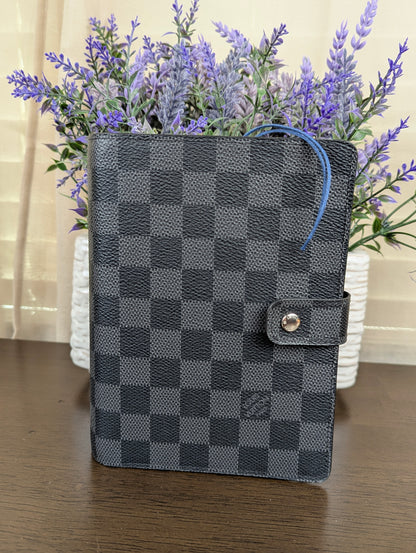 Damier Graphite Medium Ring Agenda