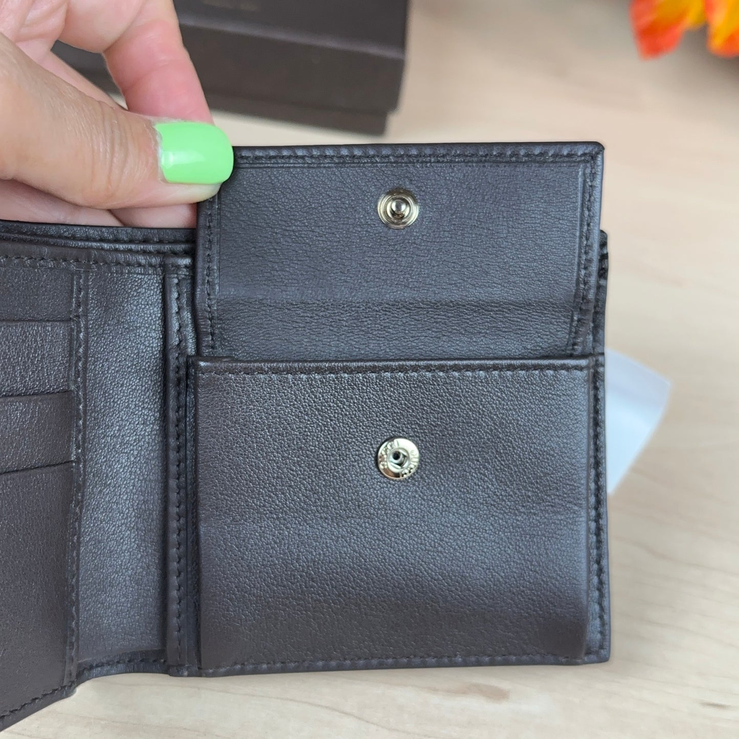 Gucci Micro GG Unisex Bifold Wallet Brown