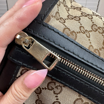 Gucci Original Boston Web  Black Leather