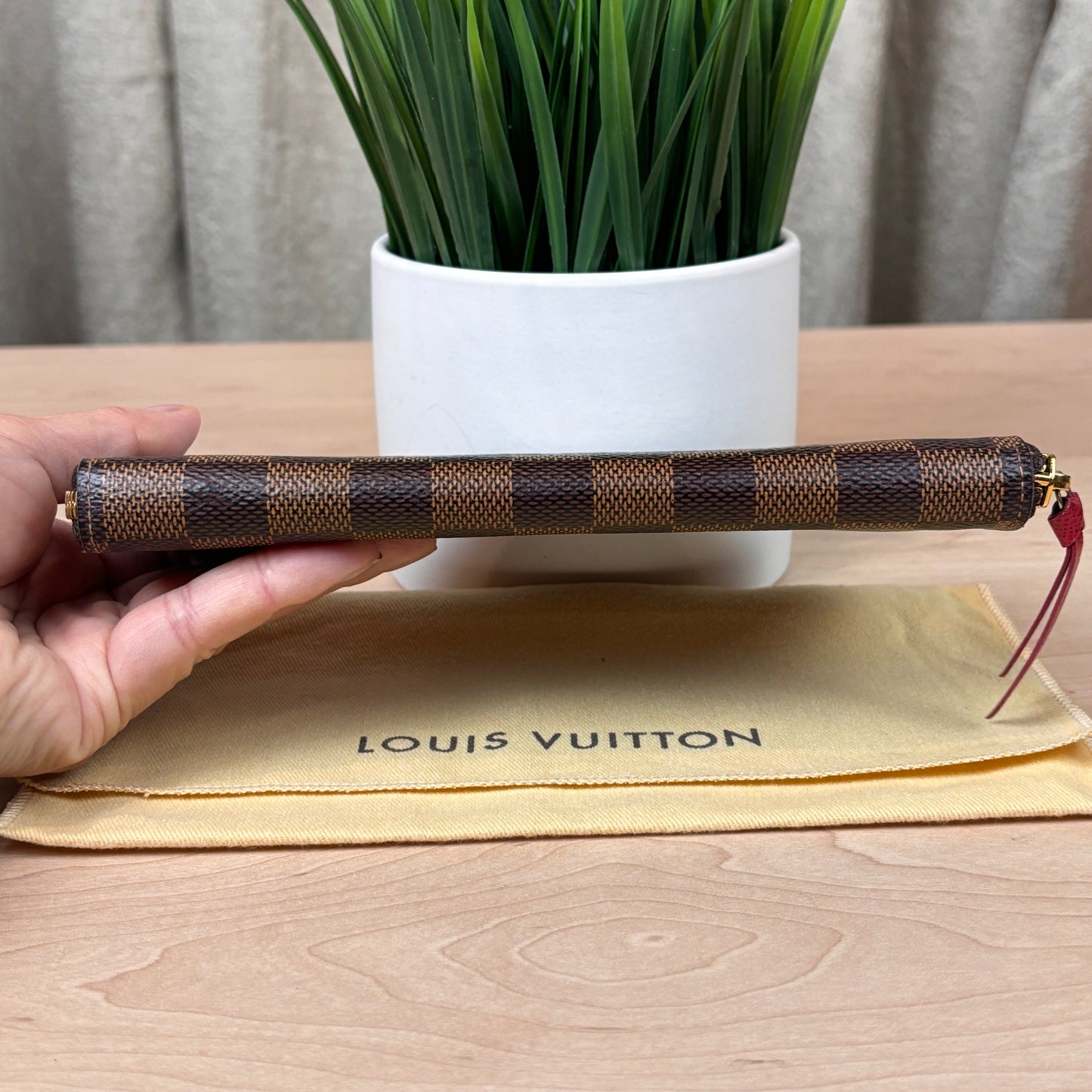 Louis Vuitton Damier Clemence Wallet Cherry