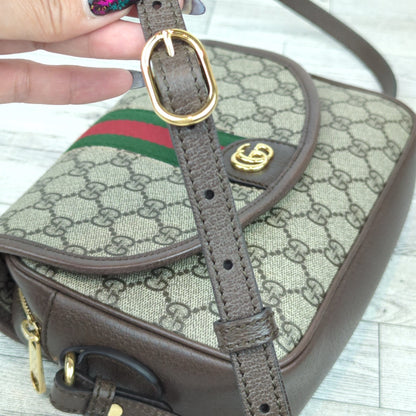 Gucci Embossed Initials Ophidia Shoulder Bag