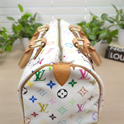 Louis Vuitton Murakami White Multicolor Monogram Speedy 30