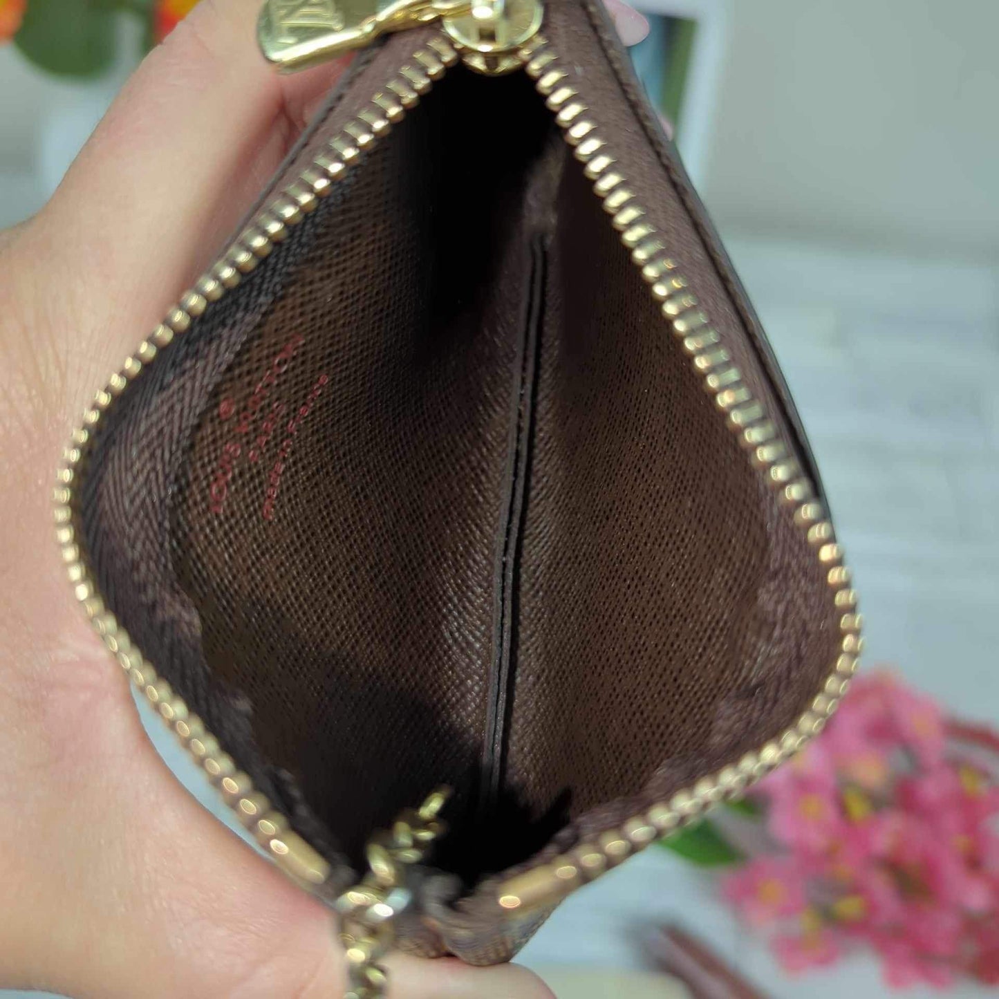 Louis Vuitton Damier Ebene Key Cles Pouch