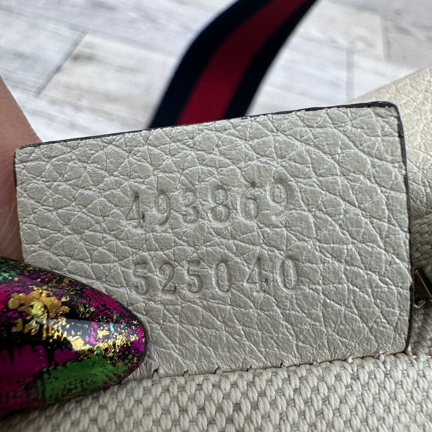 Gucci Large White Logo Print Bum Bag