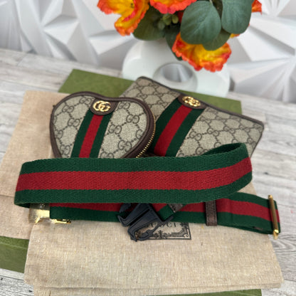 Gucci Ophidia Heart Utility Belt Bag