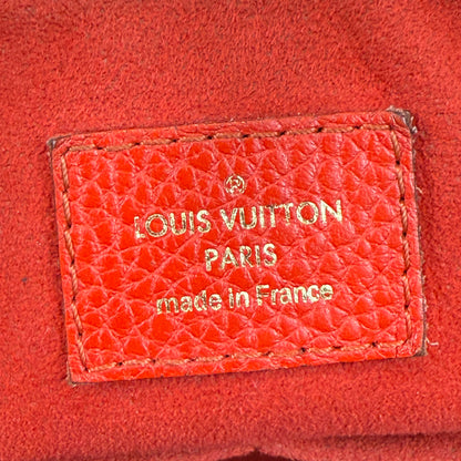 Retiro NM 2-Way Bag in Coquelicot Leather and
Monogram Canvas