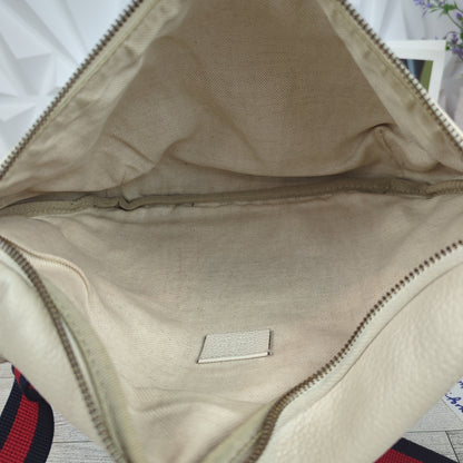 Gucci Large White Logo Print Bum Bag
