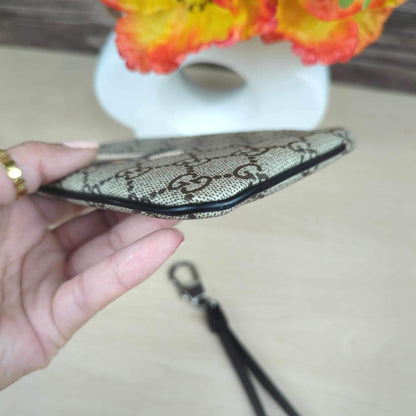Gucci GG Supreme Bee Print Wrist Pouch