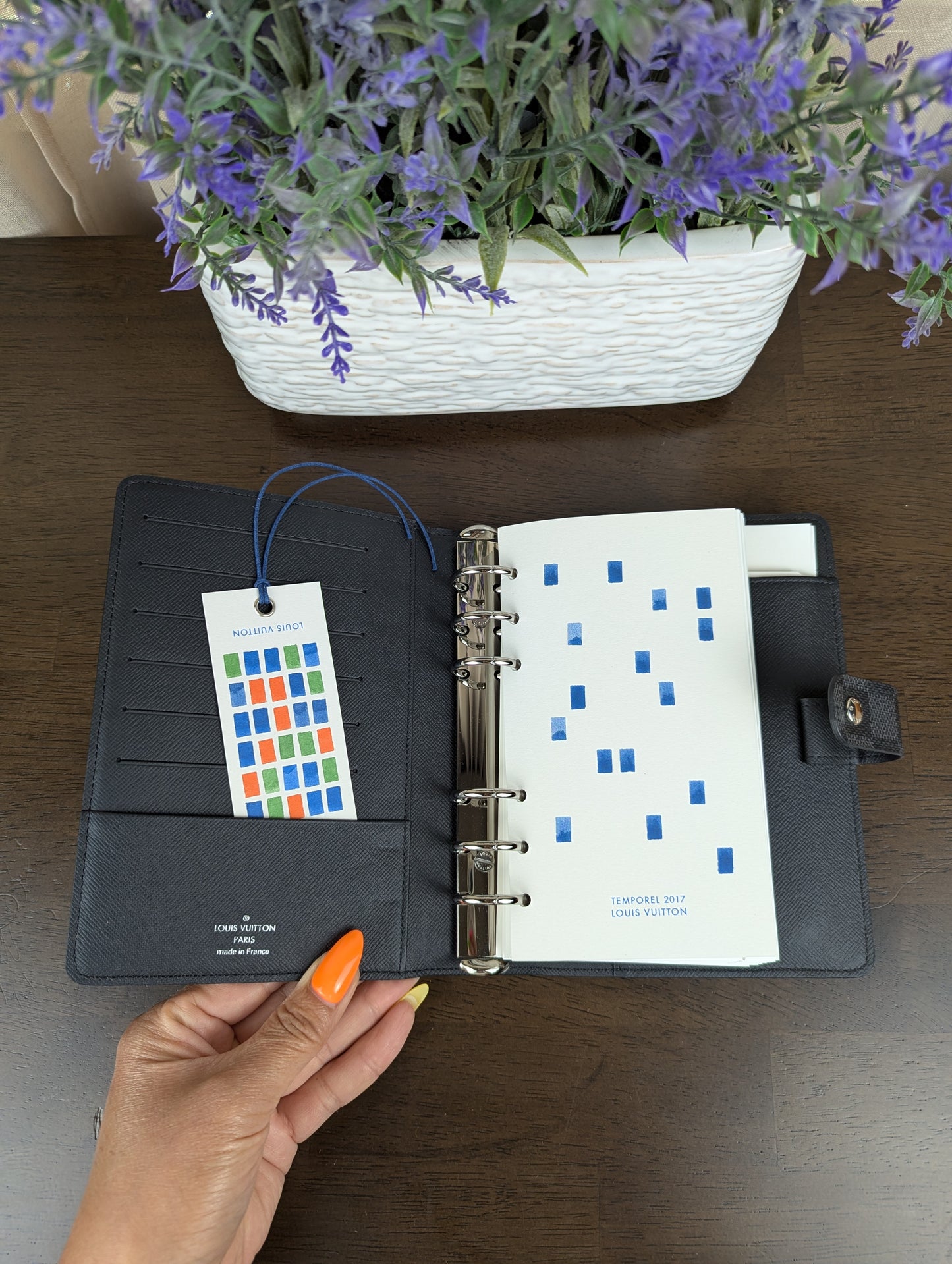 Damier Graphite Medium Ring Agenda