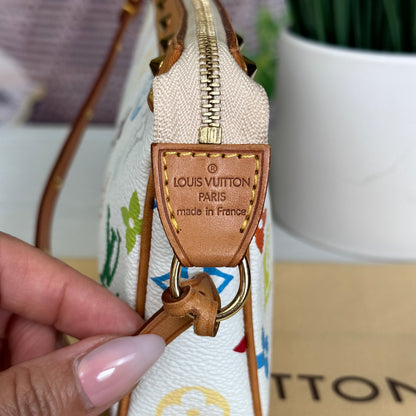 Louis Vuitton Murakami White Multicolor Pochette Accessories
