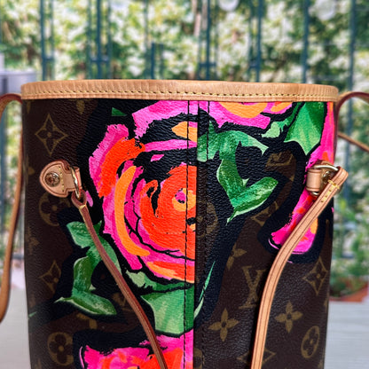Louis Vuitton Limited Edition Stephen Sprouse Monogram Roses Neverfull MM