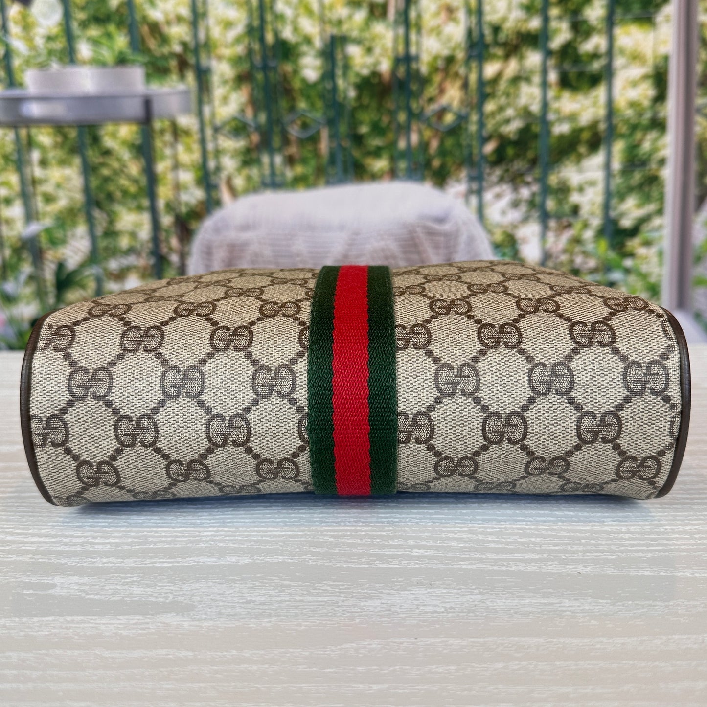 Gucci Vintage GG Web Sherry Line Clutch Bag