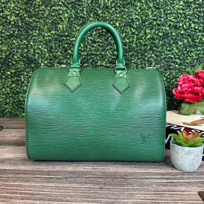 Louis Vuitton Speedy 25 Borneo Green Epi Leather