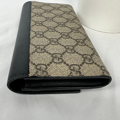 Gucci GG Supreme Continental Wallet Black
