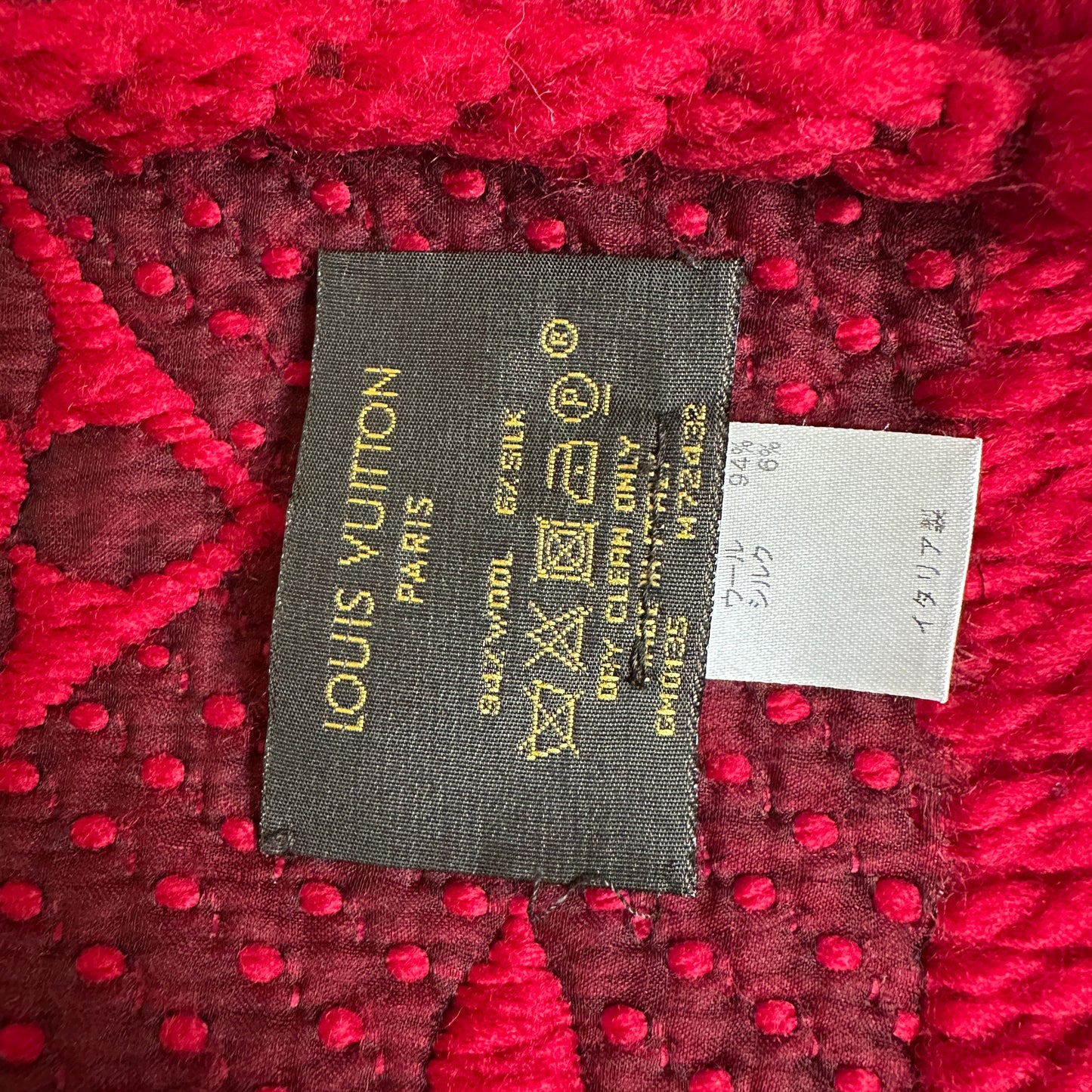 Louis Vuitton Logomania Scarf Red