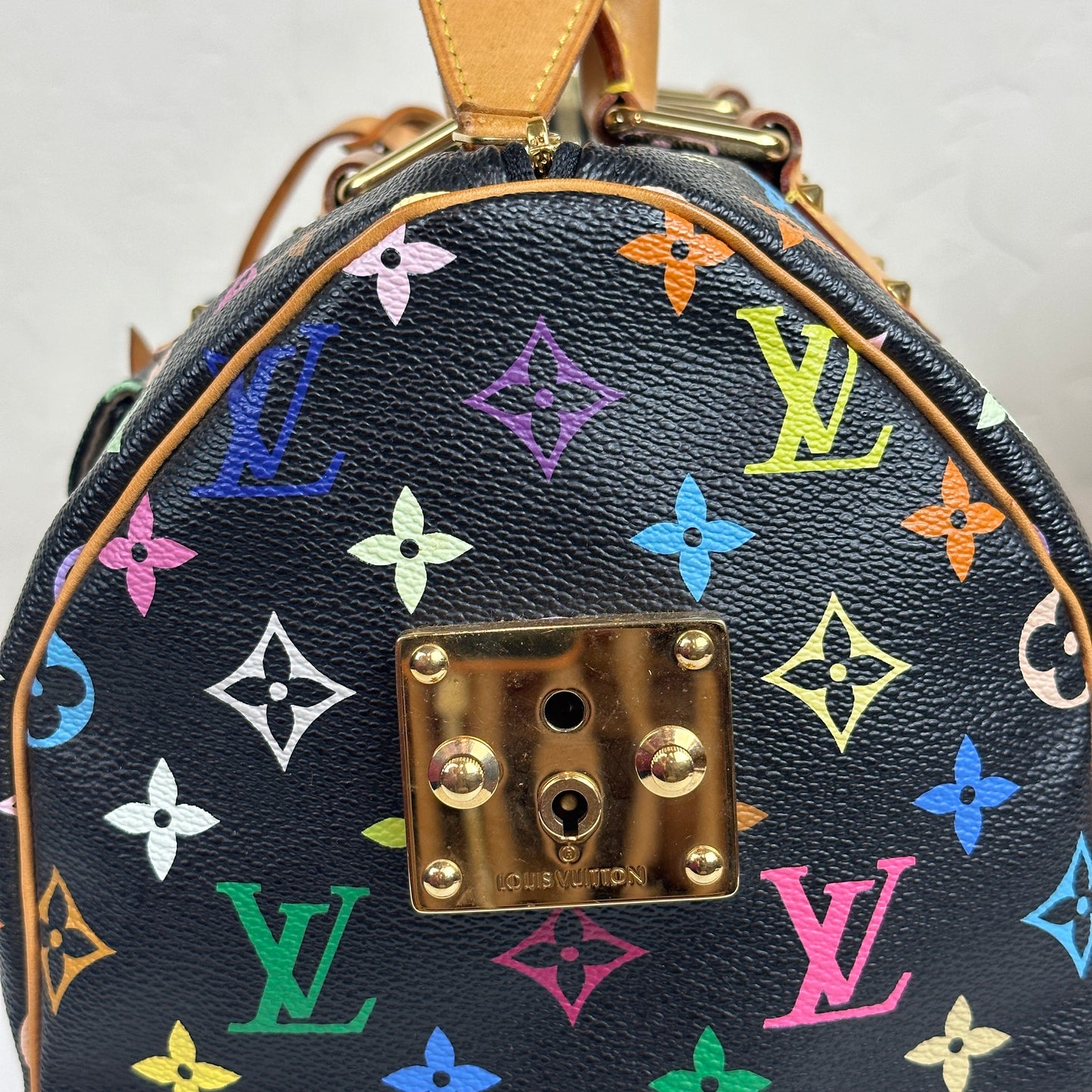 Louis Vuitton Limited Edition Murakami Speedy 30 Black Multicolor
