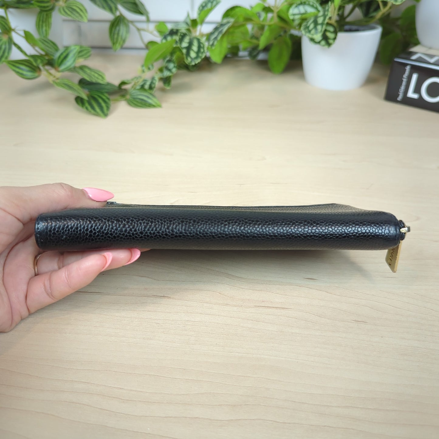Chanel Caviar Timeless CC Zipped Wallet Black